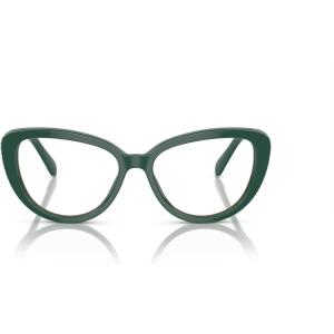 Swarovski Women’s Sk2014 Cat Eye Prescription Eyewear Frames(Green/Demo Lens)