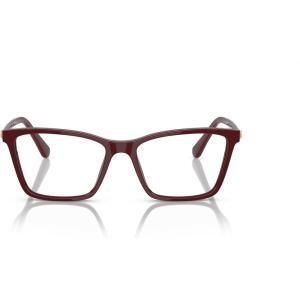 Swarovski Women’s Sk2015 Rectangular Prescription Eyewear Frames(Burgundy/Demo Lens)