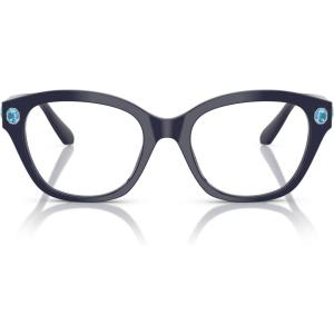 Swarovski Women’s Sk2038 Square Prescription Eyewear Frames(Blue/Demo Lens)