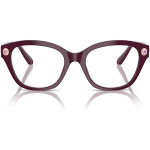 Swarovski Women’s Sk2038 Square Prescription Eyewear Frames(Burgundy/Demo Lens)