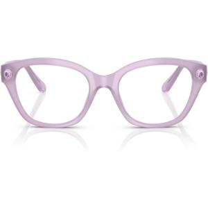 Swarovski Women’s Sk2038 Square Prescription Eyewear Frames(Milky Lilac/Demo Lens)
