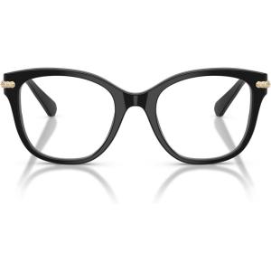 Swarovski Women’s Sk2044 Square Prescription Eyewear Frames(Black/Demo Lens)