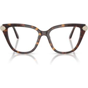 Swarovski Women’s Sk2045 Cat Eye Prescription Eyewear Frames(Havana/Demo Lens)