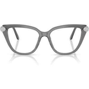 Swarovski Women’s Sk2045 Cat Eye Prescription Eyewear Frames(Milky Grey/Demo Lens)