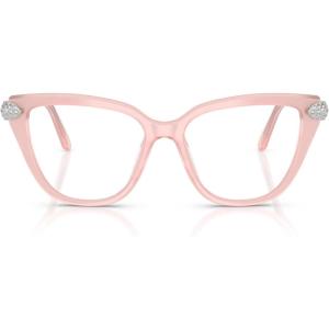 Swarovski Women’s Sk2045 Cat Eye Prescription Eyewear Frames(Milky Pink/Demo Lens)