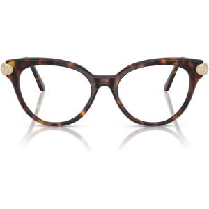 Swarovski Women’s Sk2046 Round Prescription Eyewear Frames(Havana/Demo Lens)