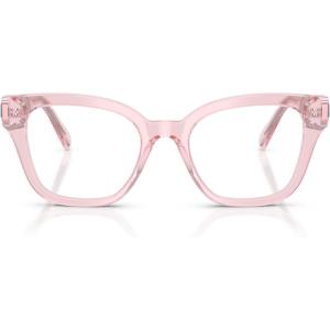 Swarovski Women’s Sk2048 Square Prescription Eyewear Frames(Transparent Pink/Demo Lens)