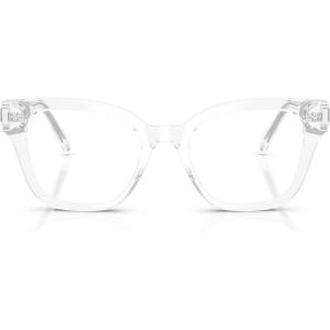 Swarovski Women’s Sk2048f Low Bridge Fit Square Prescription Eyewear Frames(Transparent/Demo Lens)
