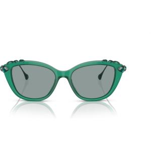 Swarovski Women’s Sk6010 Cat Eye Sunglasses(Opal Green/Dark Grey)