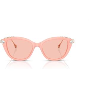 Swarovski Women’s Sk6010 Cat Eye Sunglasses(Transparent Dark Green/Dark Grey)