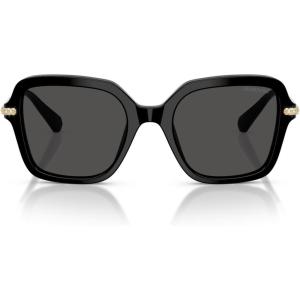 Swarovski Women’s Sk6040 Square Sunglasses(Black/Dark Grey)