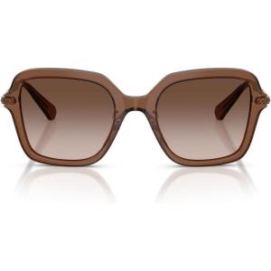 Swarovski Women’s Sk6040 Square Sunglasses(Transparent Brown/Brown Gradient)