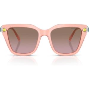 Swarovski Women’s Sk6041 Square Sunglasses(Milky Pink/Gradient Brown Gradient Pink)