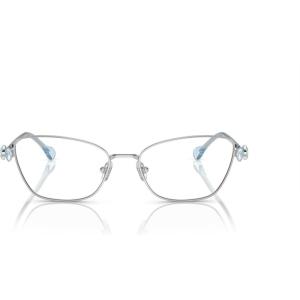 Swarovski womens Sk1006 Square Prescription Eyewear Frames(Silver/Blue/Demo Lens)