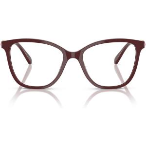 Swarovski womens Sk2020 Square Prescription Eyewear Frames(Burgundy/Demo Lens)