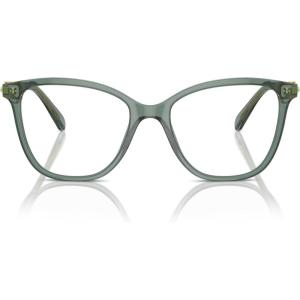 Swarovski womens Sk2020 Square Prescription Eyewear Frames(Transparent Green/Demo Lens)