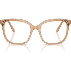 Swarovski womens Sk2033 Butterfly Prescription Eyewear Frames(Milky Beige/Demo Lens)