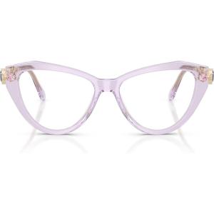 Swarovski womens Sk2047 Cat Eye Prescription Eyewear Frames(Transparent Lilac/Demo Lens)