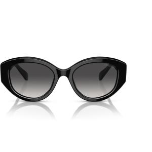 Swarovski womens Sk6005 Cat Eye Sunglasses(Black/Grey Gradient)