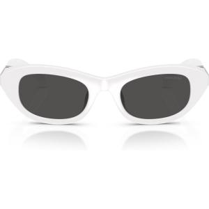 Swarovski womens Sk6036u Universal Fit Square Sunglasses(White/Dark Grey)