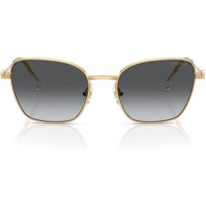 Swarovski womens Sk7029 Aviator Sunglasses(Gold/Gradient Grey Polarized)