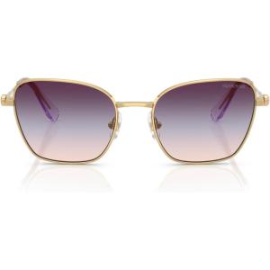 Swarovski womens Sk7029 Aviator Sunglasses(Gold/Tri Grad Brown/Blue/Violet)