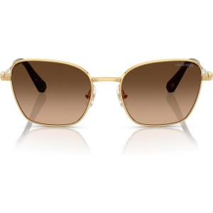 Swarovski womens Sk7029 Aviator Sunglasses(Yellow Gold/Green Gradient Brown)