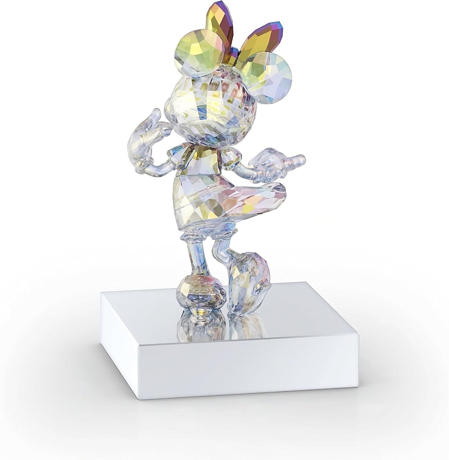 imageSwarovski Disney100 Minnie Mouse Figurine Multiple Facets in Aurora Borealis Color Effect Part of The Disney100 CollectionMinnie Mouse