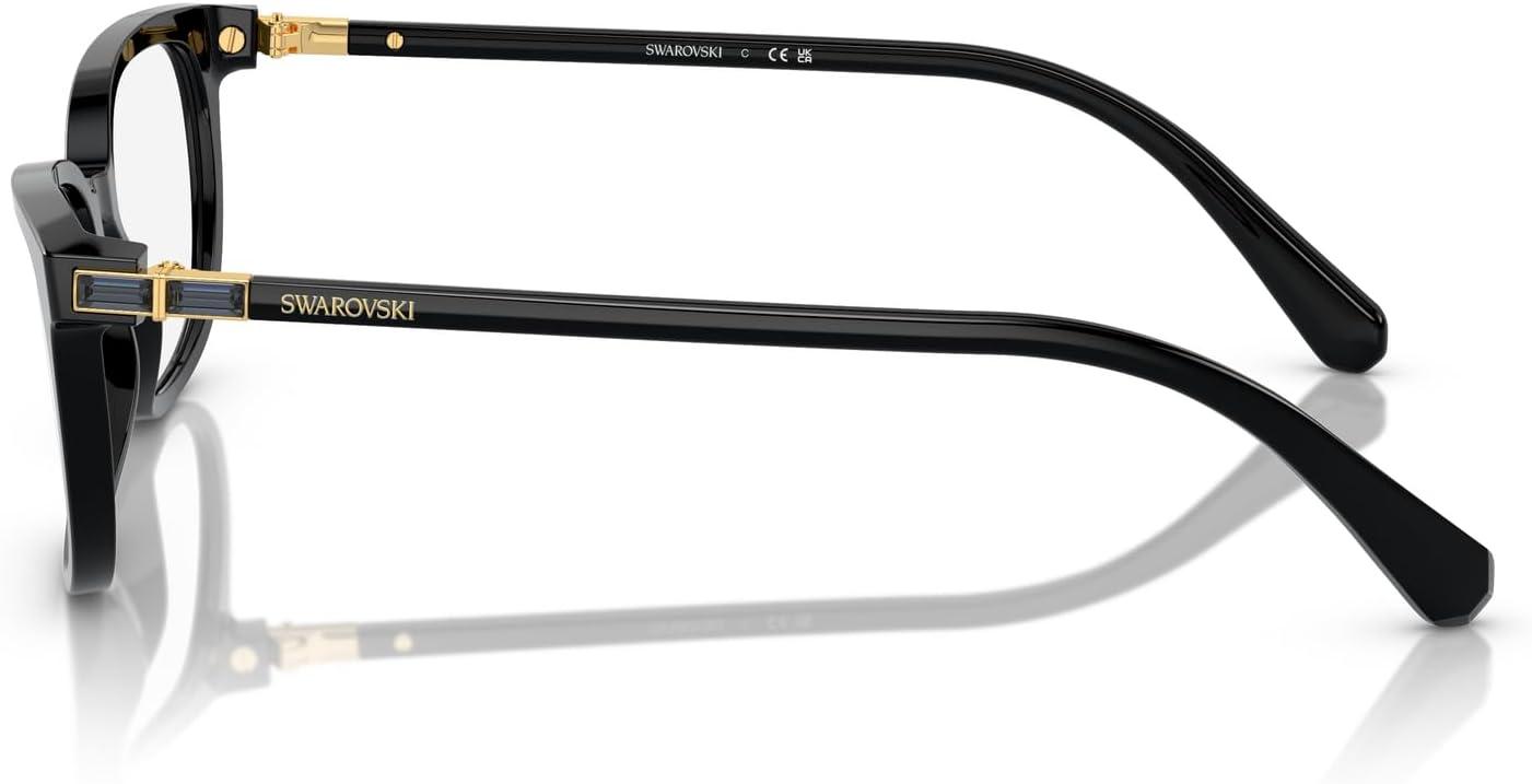 imageSwarovski Womens Sk2003 Rectangular Prescription Eyewear FramesBlackDemo Lens