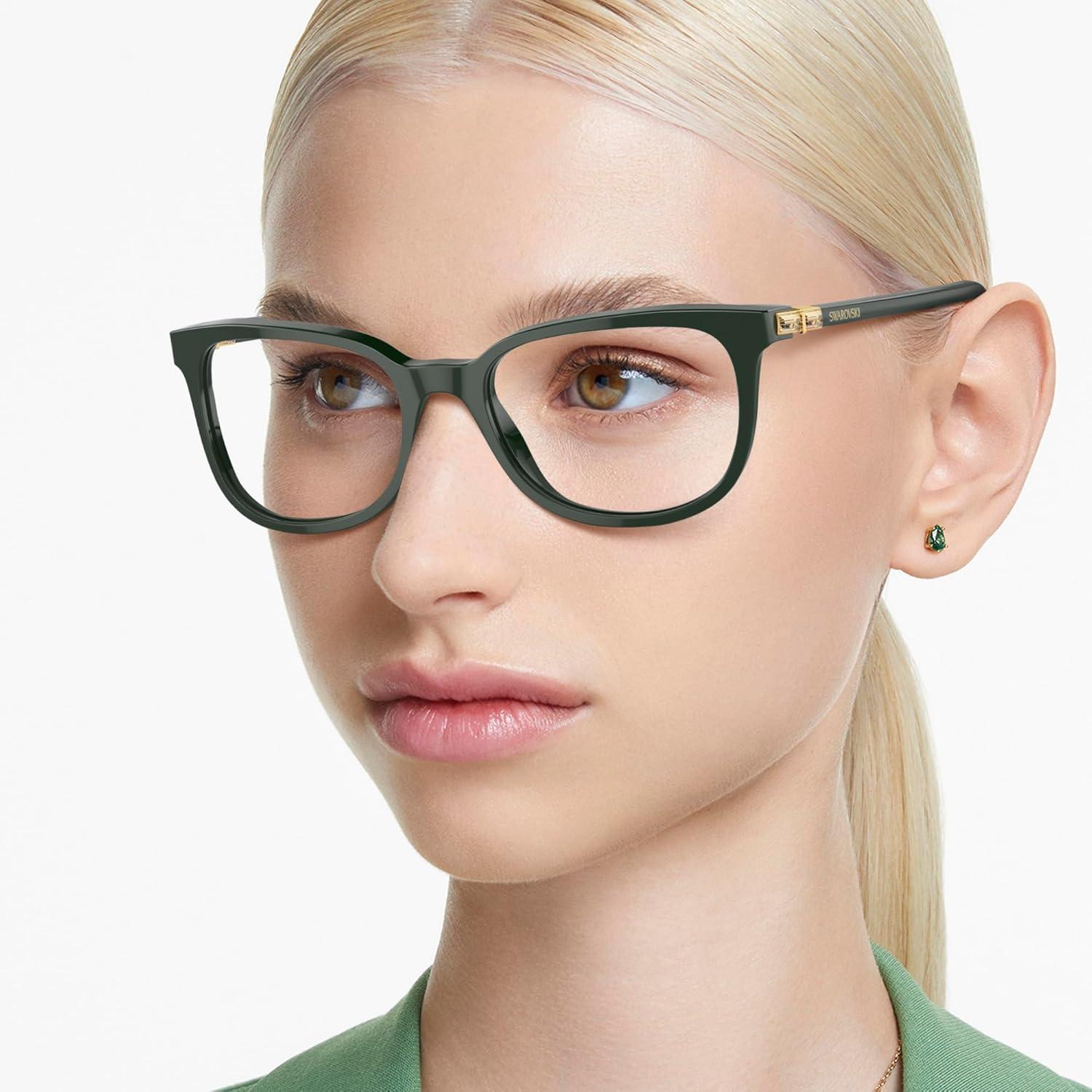 imageSwarovski Womens Sk2003 Rectangular Prescription Eyewear FramesEmeraldDemo Lens