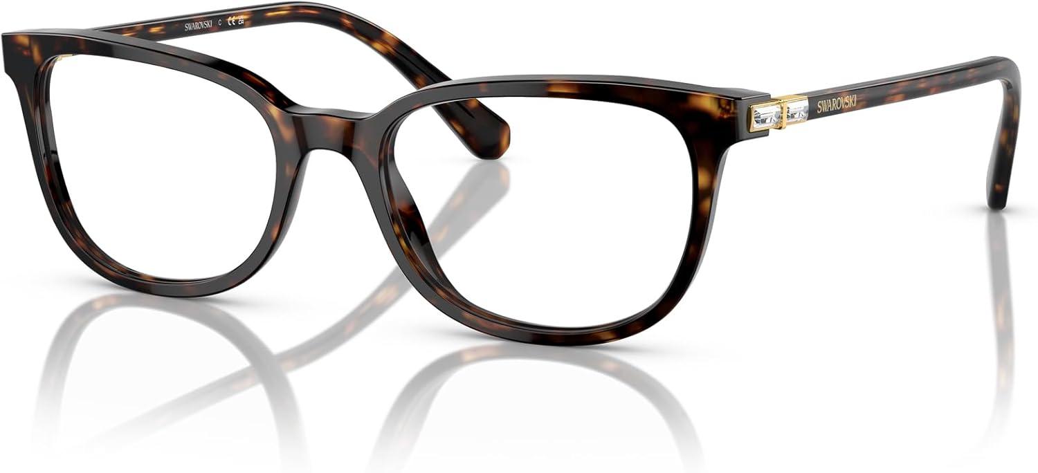 imageSwarovski Womens Sk2003 Rectangular Prescription Eyewear FramesHavanaDemo Lens