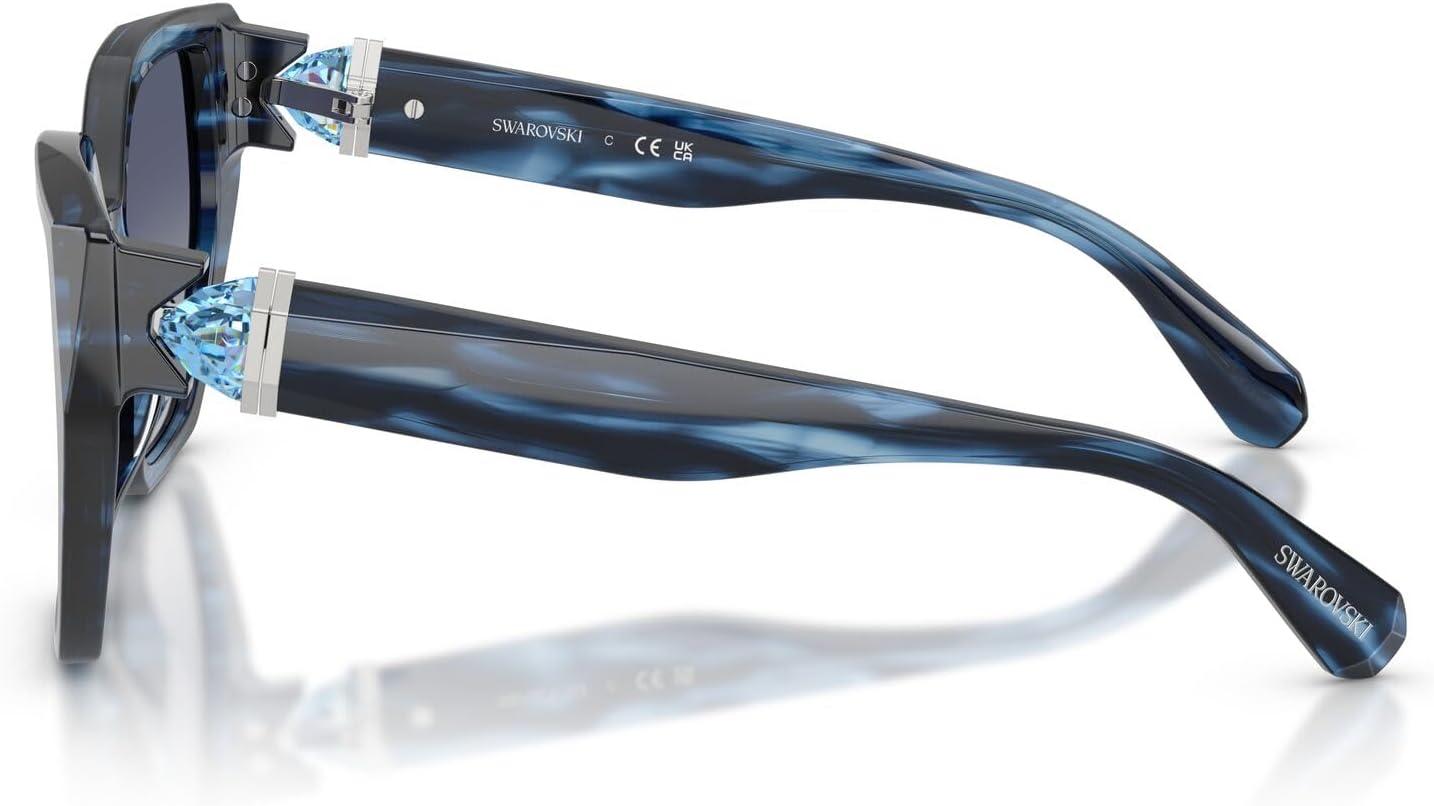 imageSwarovski Womens Sk6044u Universal Fit SunglassesStriped BlueGradient Blue