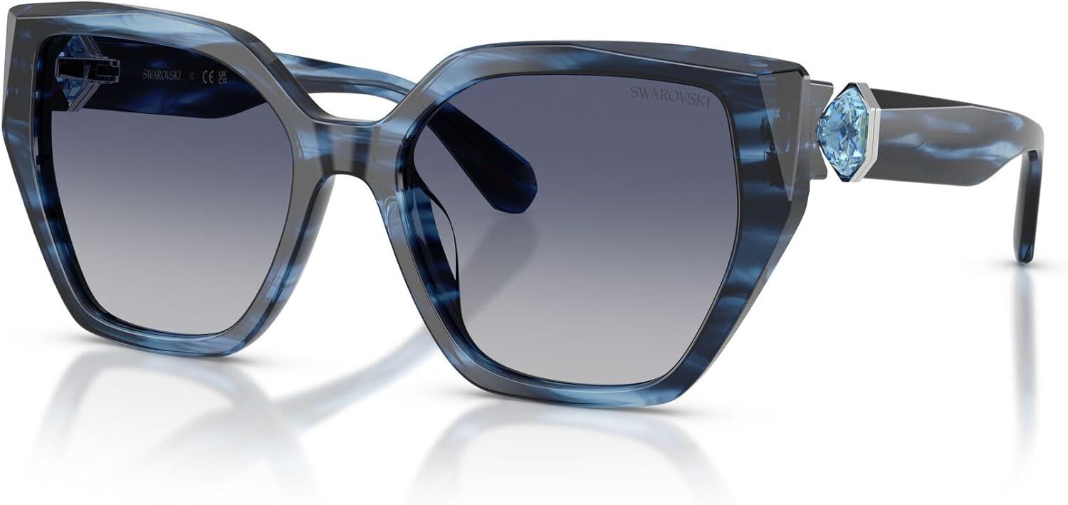 imageSwarovski Womens Sk6044u Universal Fit SunglassesStriped BlueGradient Blue