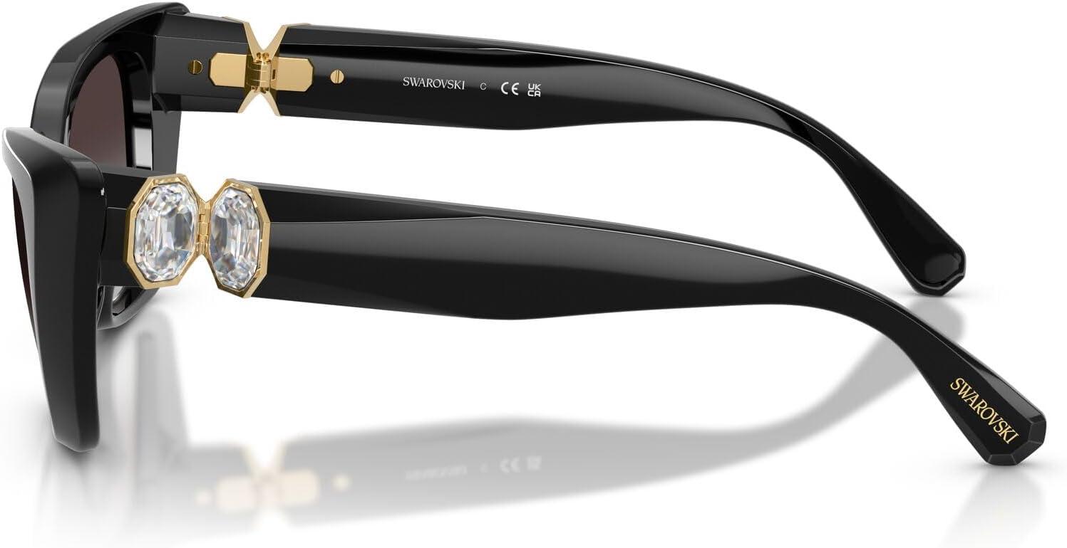 imageSwarovski Womens Sk6047 SunglassesBlackGrey Gradient