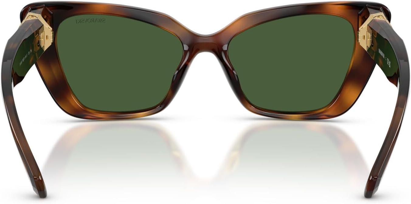 imageSwarovski Womens Sk6047 SunglassesHavanaDark Green