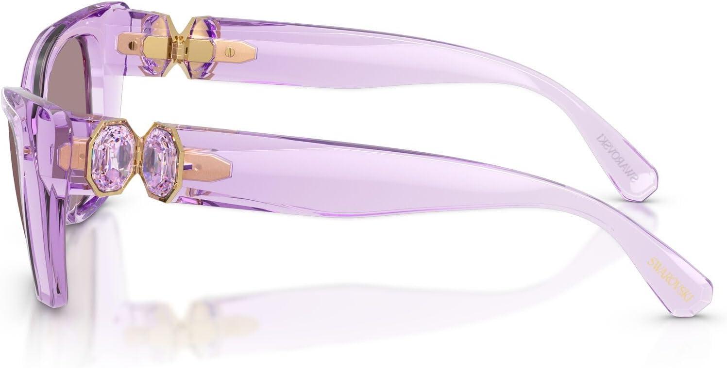 imageSwarovski Womens Sk6047 SunglassesTransparent LilacViolet