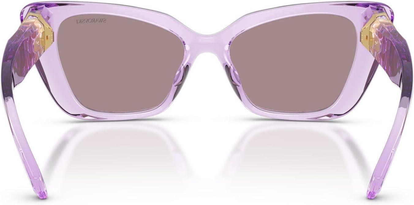 imageSwarovski Womens Sk6047 SunglassesTransparent LilacViolet