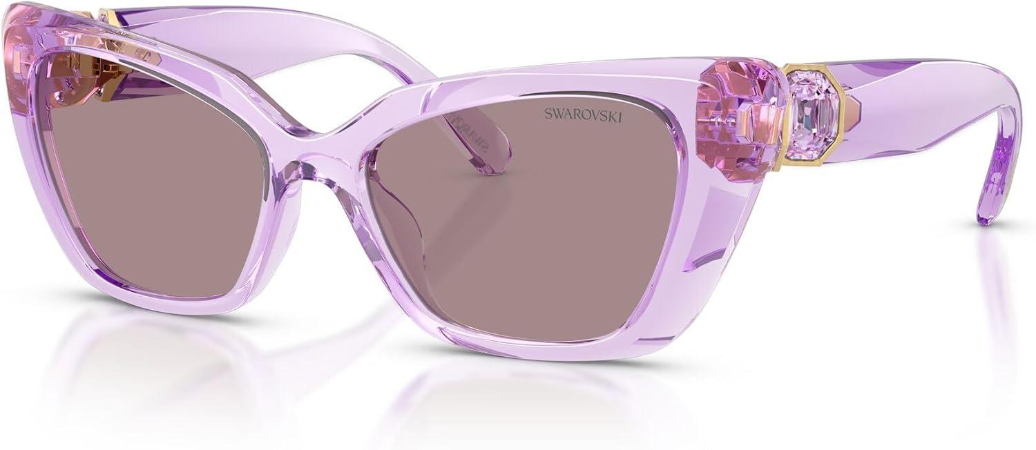imageSwarovski Womens Sk6047 SunglassesTransparent LilacViolet