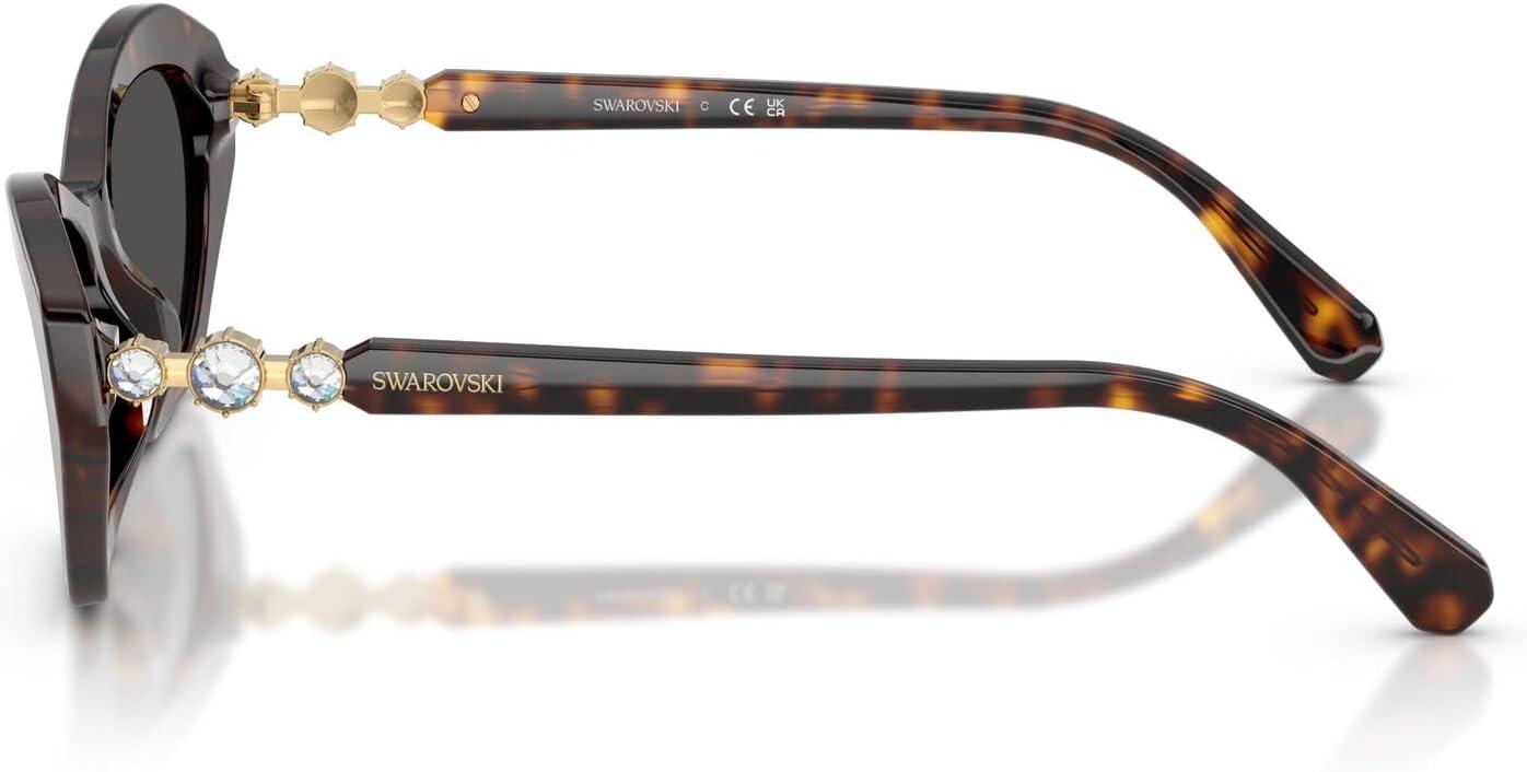 imageSwarovski Womens Sk6048 SunglassesHavanaDark Grey