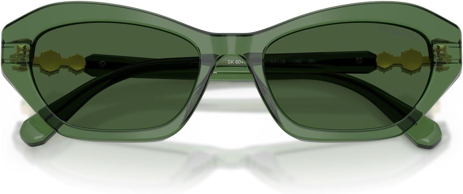 imageSwarovski Womens Sk6048 SunglassesTransparent GreenDark Green
