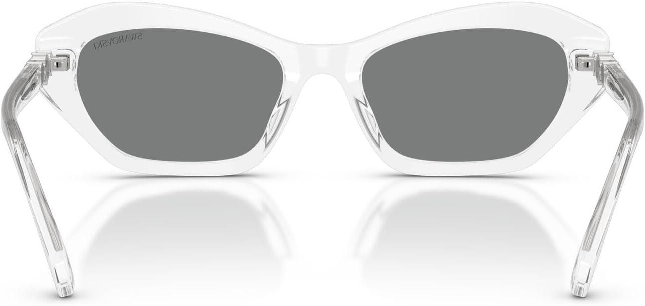 imageSwarovski Womens Sk6048 SunglassesTransparentDark Grey