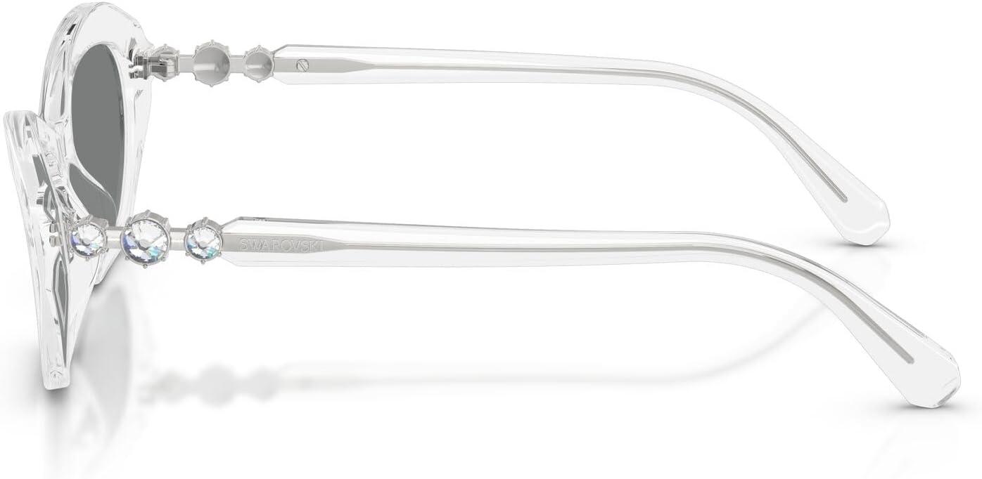 imageSwarovski Womens Sk6048 SunglassesTransparentDark Grey
