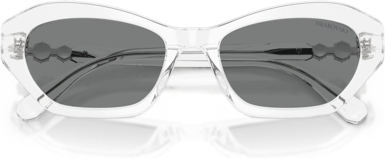 imageSwarovski Womens Sk6048 SunglassesTransparentDark Grey