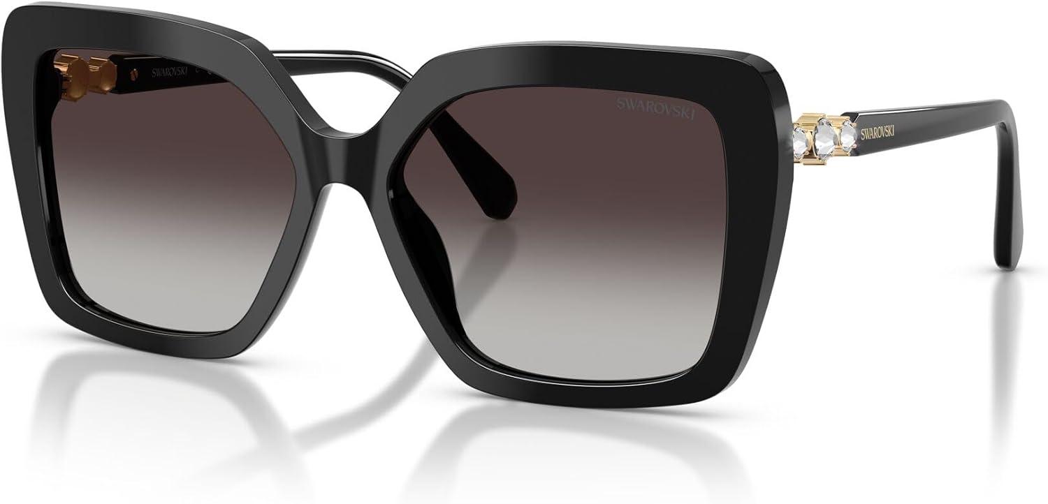 imageSwarovski Womens Sk6049 SunglassesBlackGradient Grey