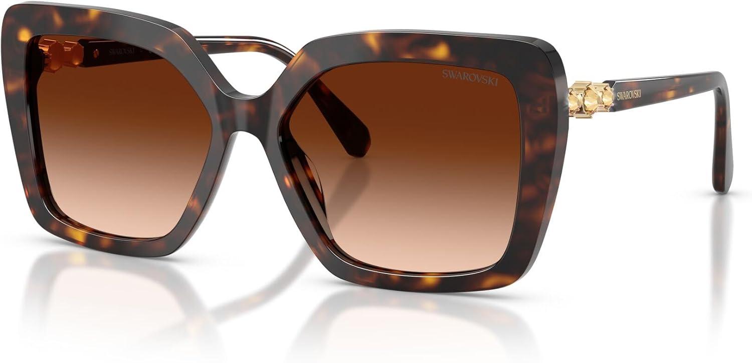 imageSwarovski Womens Sk6049 SunglassesHavanaGradient Brown