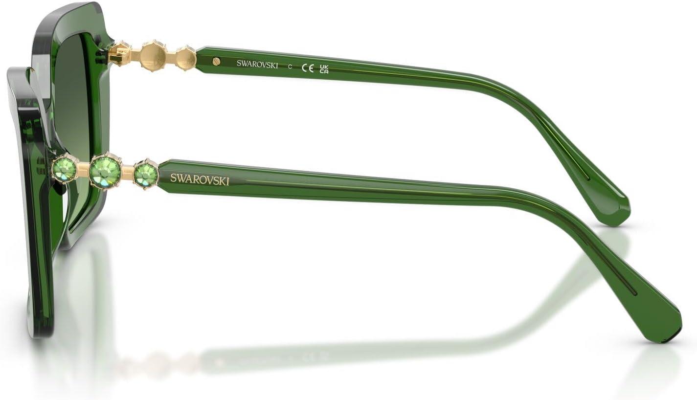imageSwarovski Womens Sk6049 SunglassesMilky GreenGradient Green