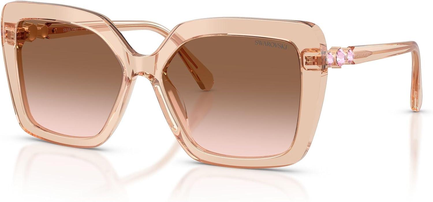 imageSwarovski Womens Sk6049 SunglassesTransparent BeigeGradient Brown