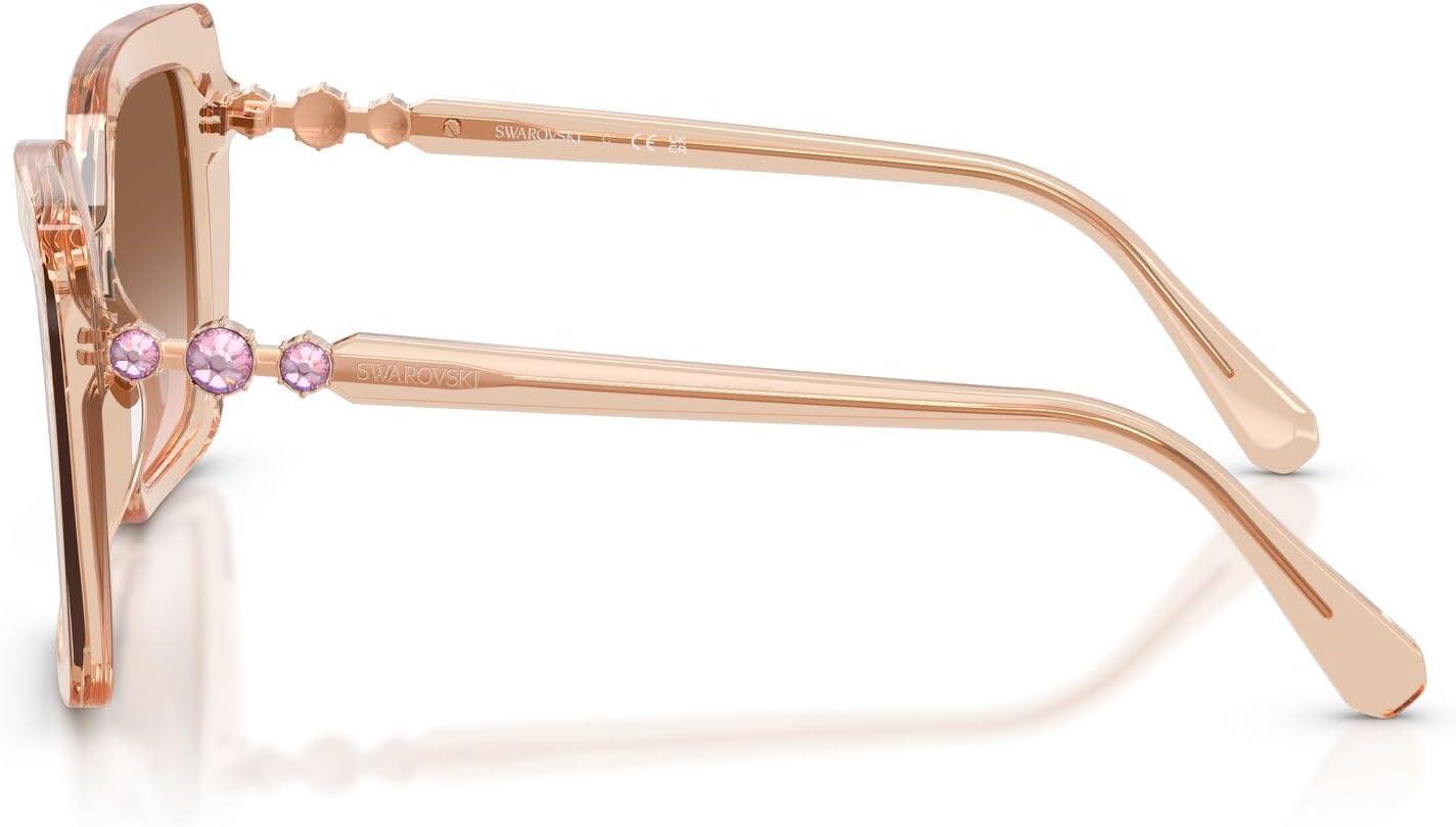 imageSwarovski Womens Sk6049 SunglassesTransparent BeigeGradient Brown