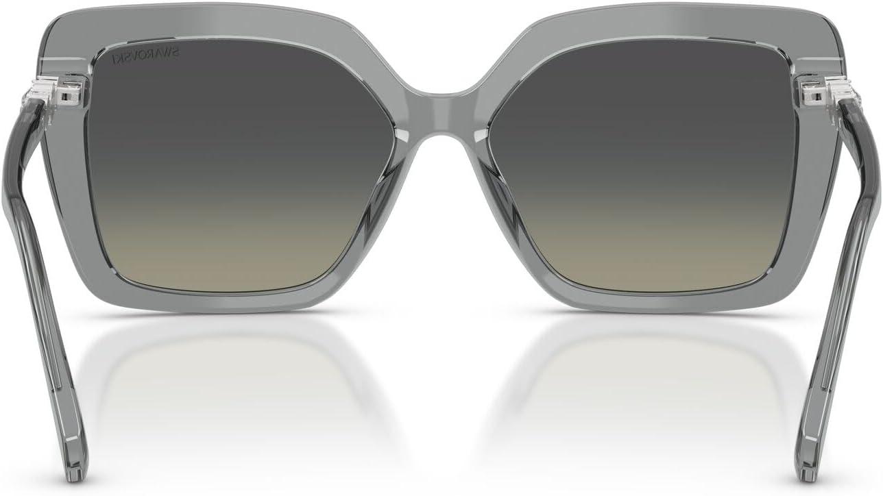 imageSwarovski Womens Sk6049 SunglassesTransparent GreyGradient Grey