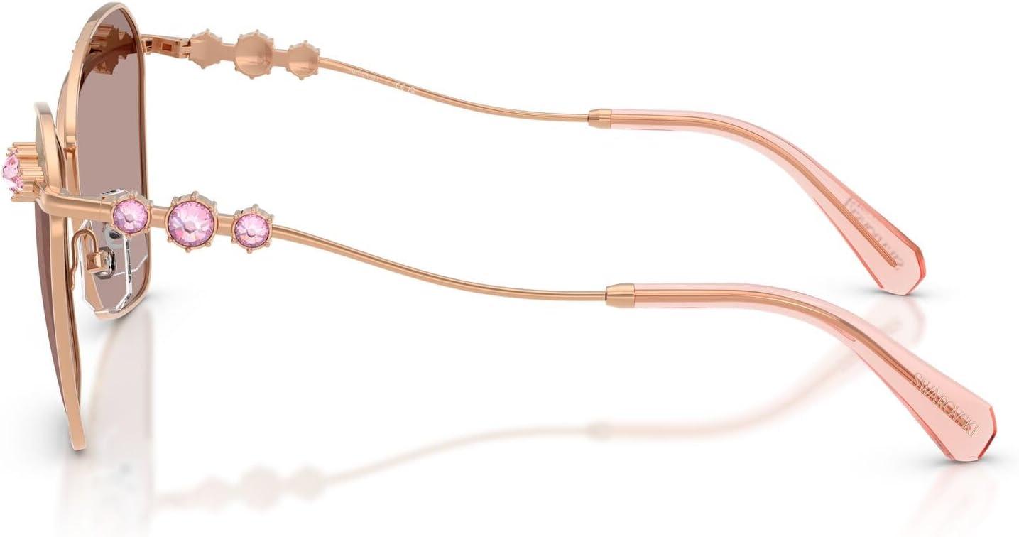 imageSwarovski Womens Sk7040 SunglassesRose GoldPurple Brown Tampo Swar Pink